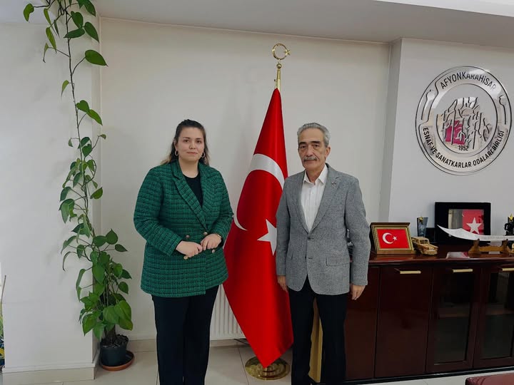 Afyonkarahisar Esnaf ve Sanatkarlar Odaları Birliği Başkanı Cengiz Üstün, Kanal 3 Bölge Koordinatörü Berna Uğur Türksoy'u Ağırladı