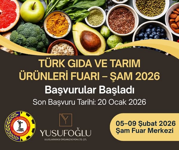 Şam 2026 Türk Gıda ve Tarım Ürünleri Fuarı'na Başvurular Başladı