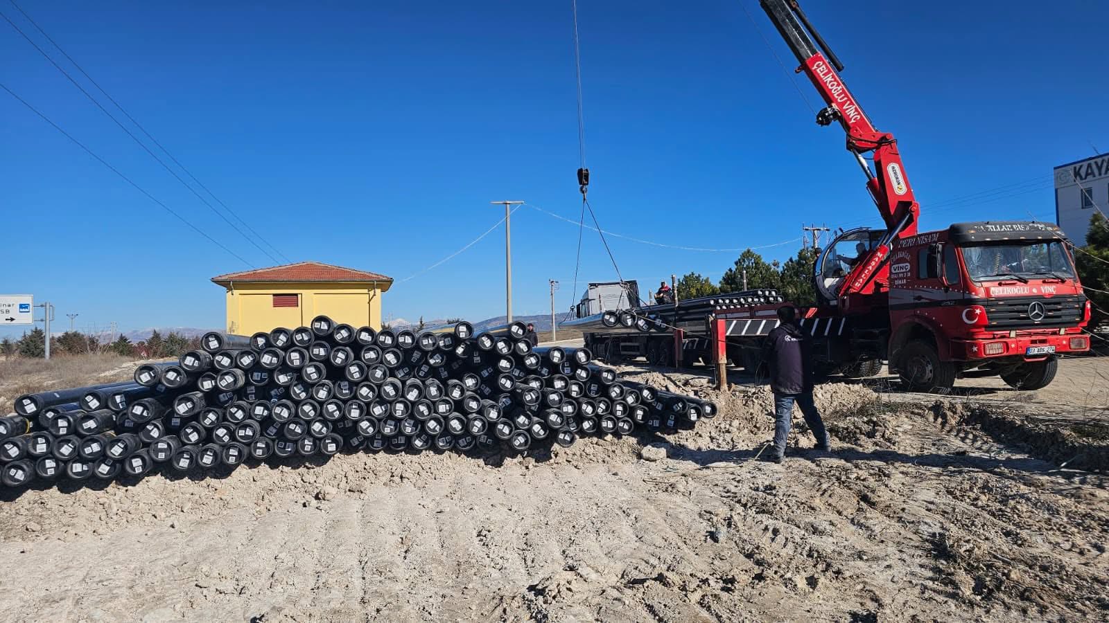 Dinar OSB Doğalgaz Boru Hattı Yapımına Başlandı