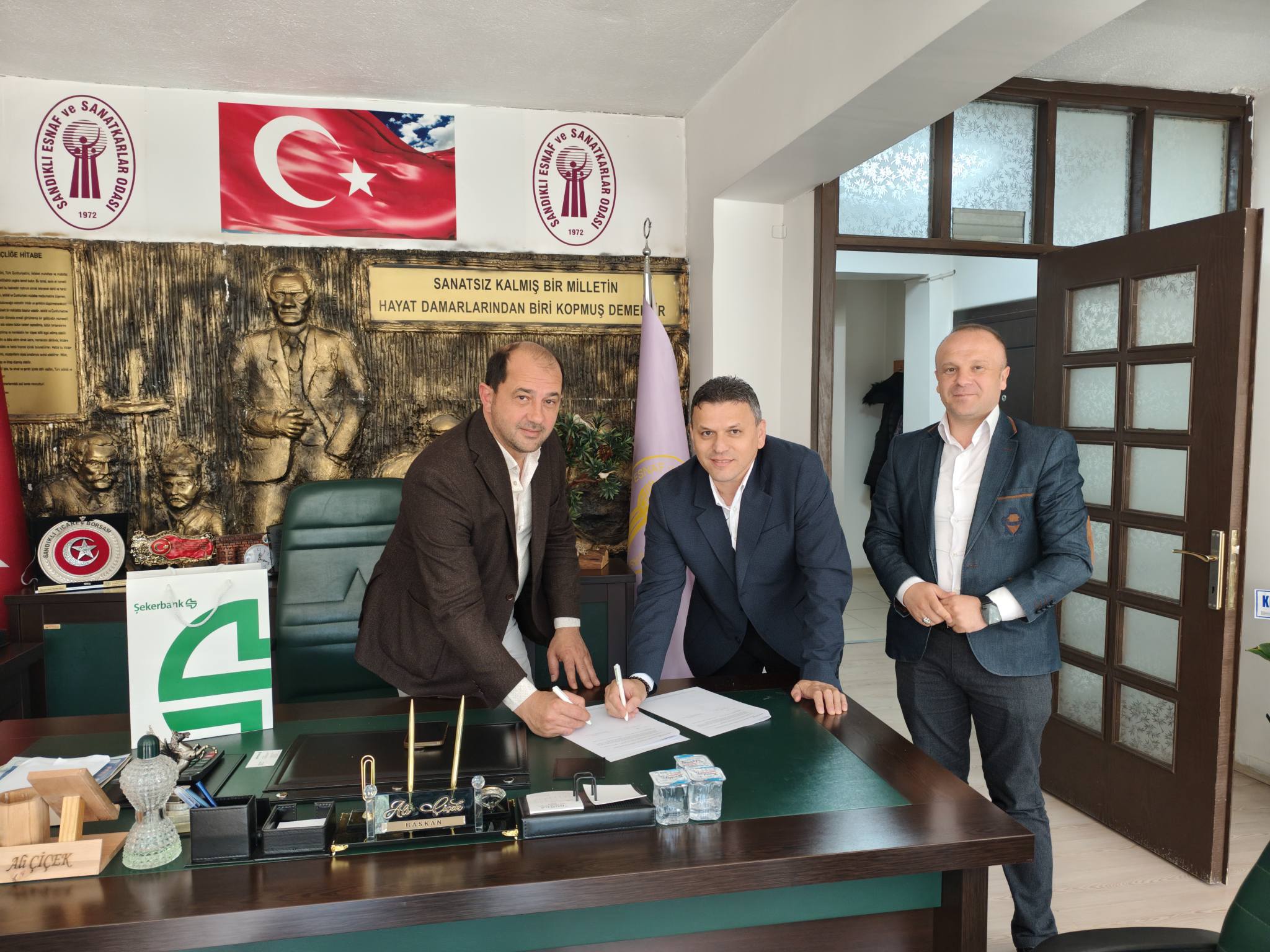 Sandıklı Esnaf ve Sanatkârlar Odası’na Şekerbank’tan Ziyaret ve İş Birliği Protokolü