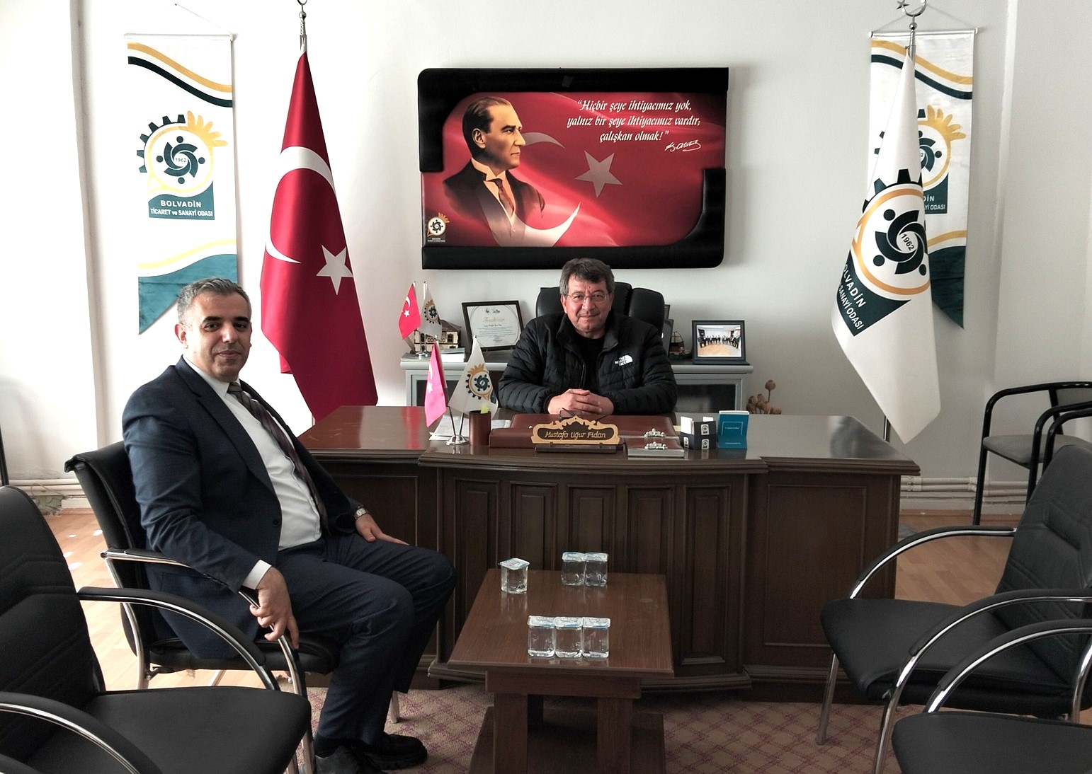 Bolvadin SGK İlçe Müdürü Yücel Yılmaz’dan Başkan Mustafa Uğur Fidan’a Ziyaret