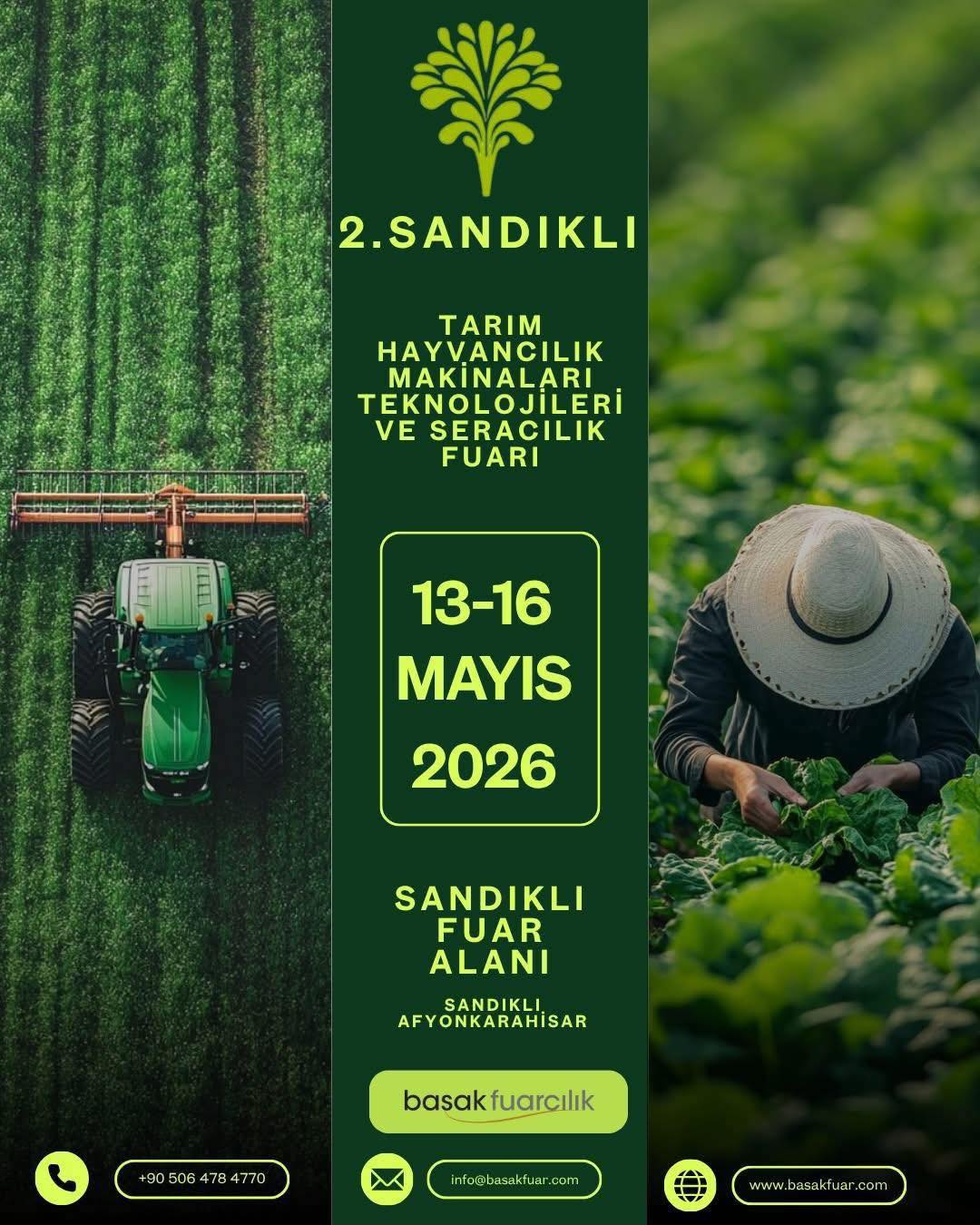 2. Sandıklı Tarım, Hayvancılık, Teknolojileri ve Seracılık Fuarı Kapılarını Açıyor